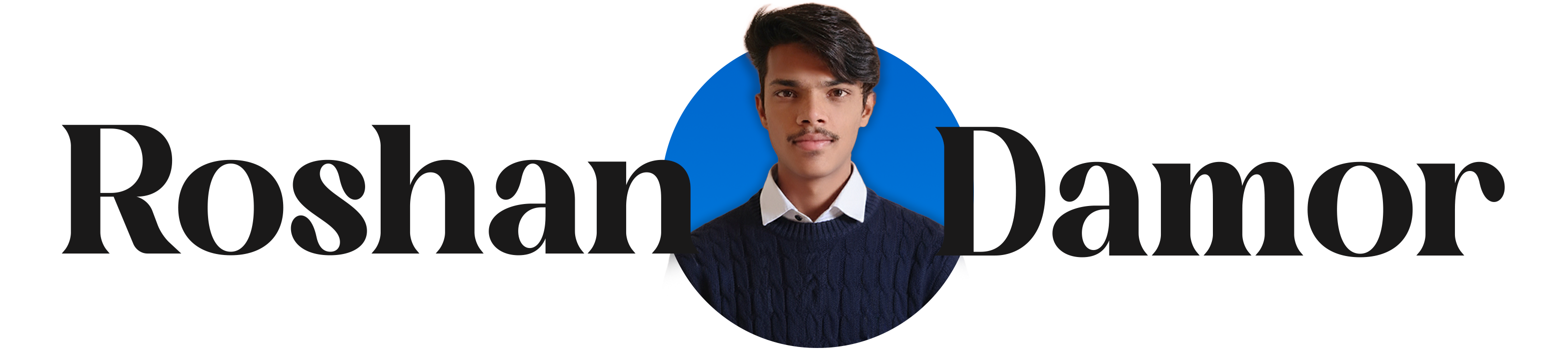 Roshan Damor Logo - Dark Theme